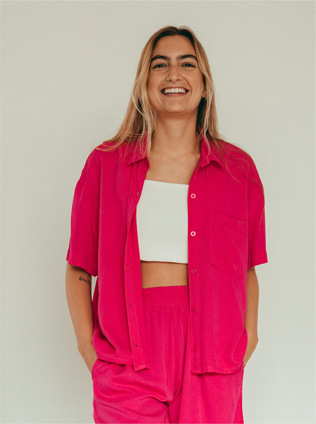 Shirt Breezy Manga Corta - Berry