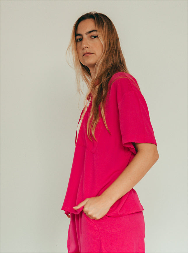 Shirt Breezy Manga Corta - Berry