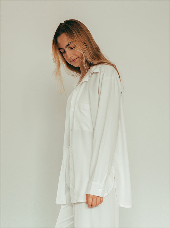 Shirt Breezy Manga Larga - Creamy