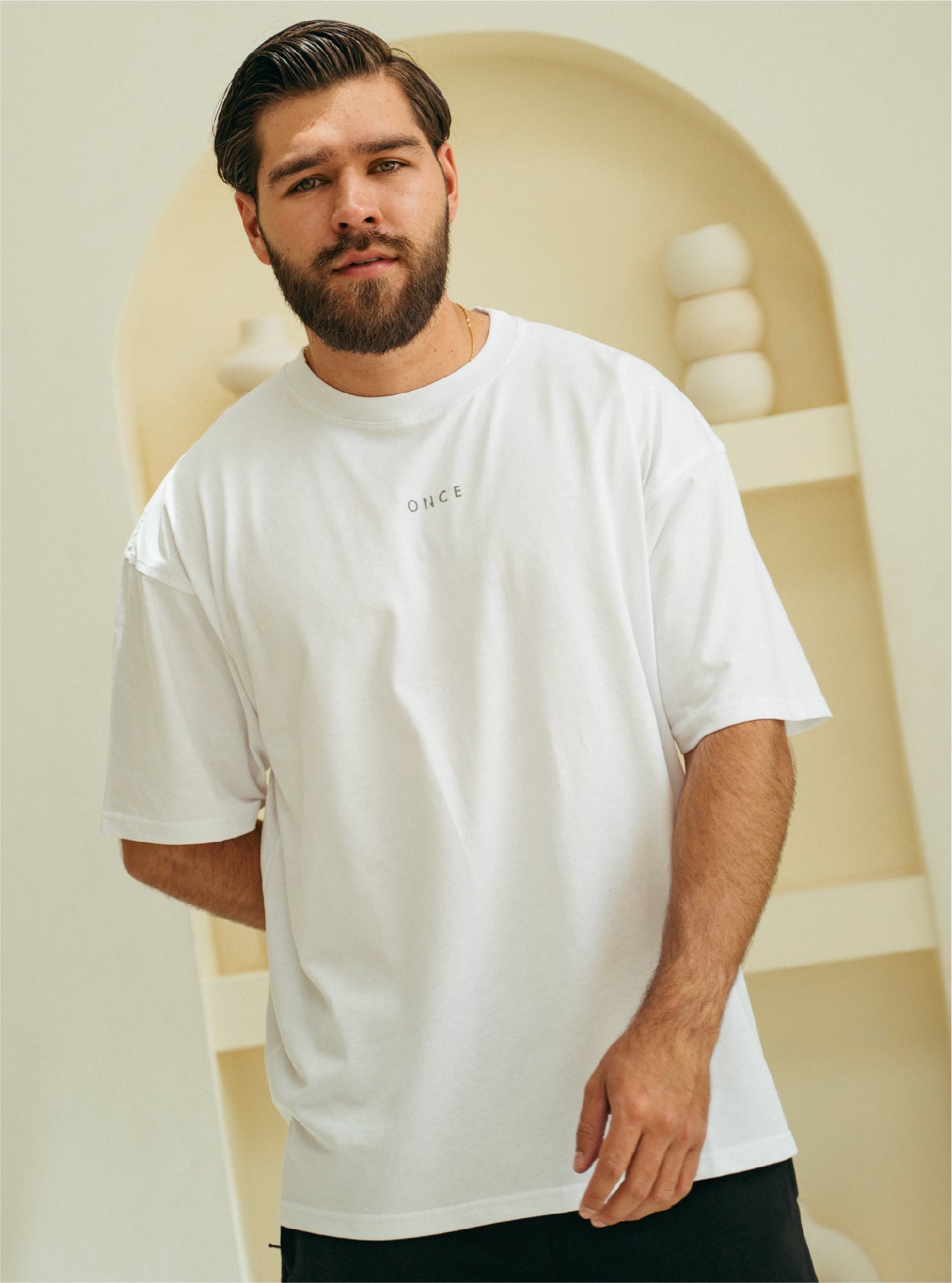 Camiseta Oversize Unisex - White Solid