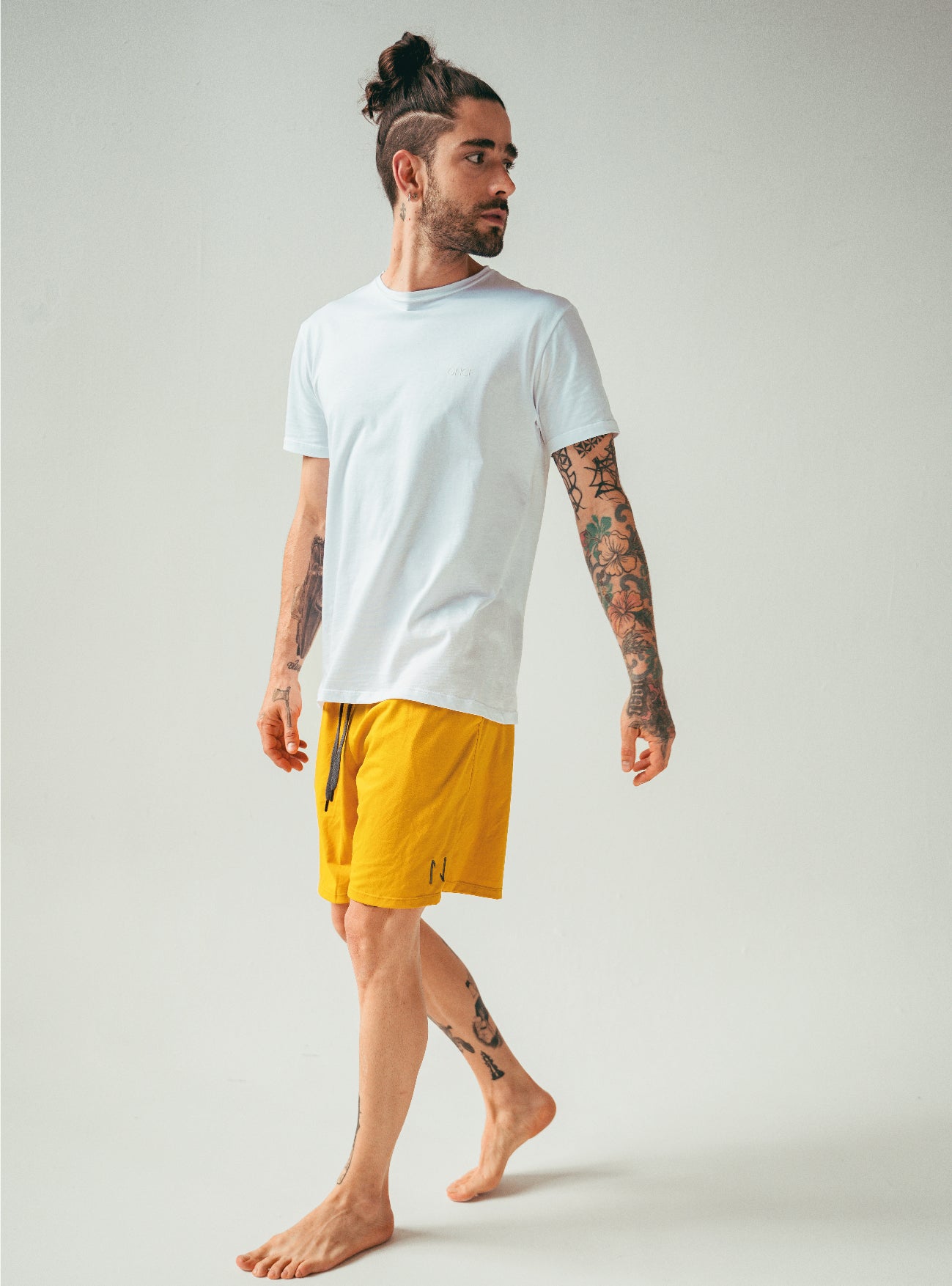 Pijama Pantaloneta Hombre Yellow