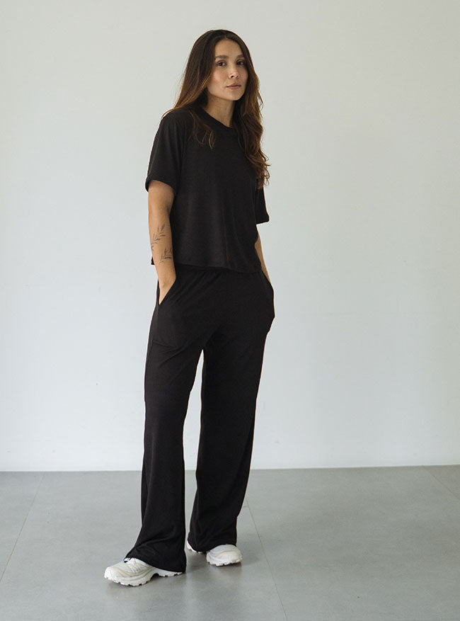 Cozy Rib Set - Negro