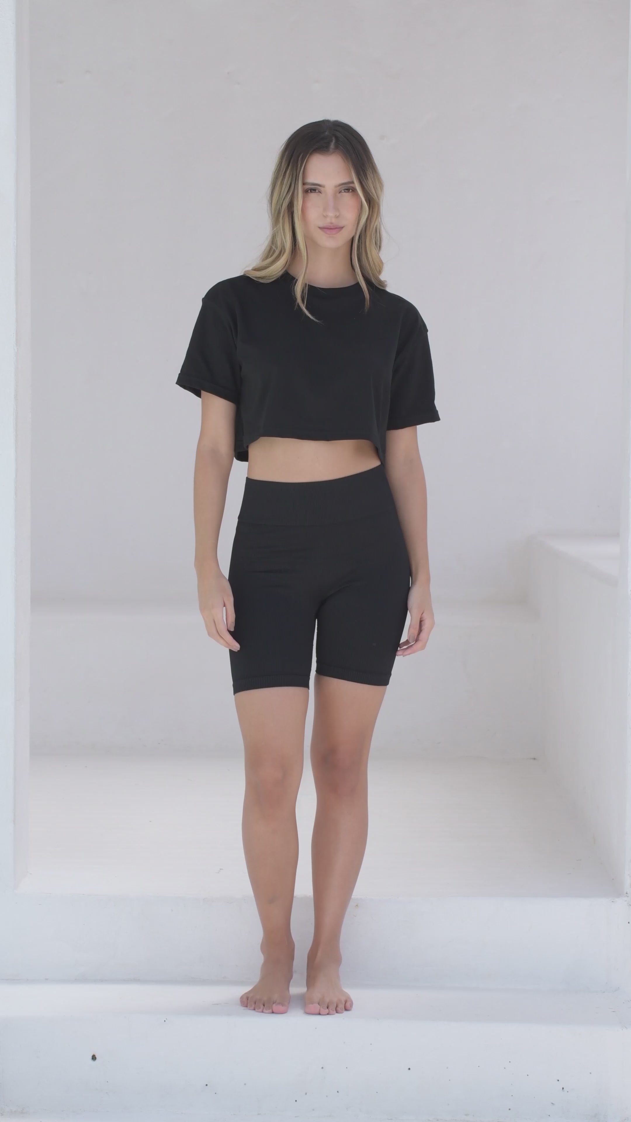 T-shirt Crop Black
