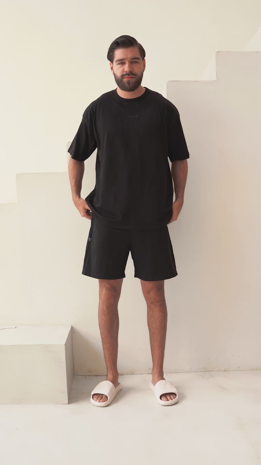 Camiseta Oversize Unisex - Black Solid