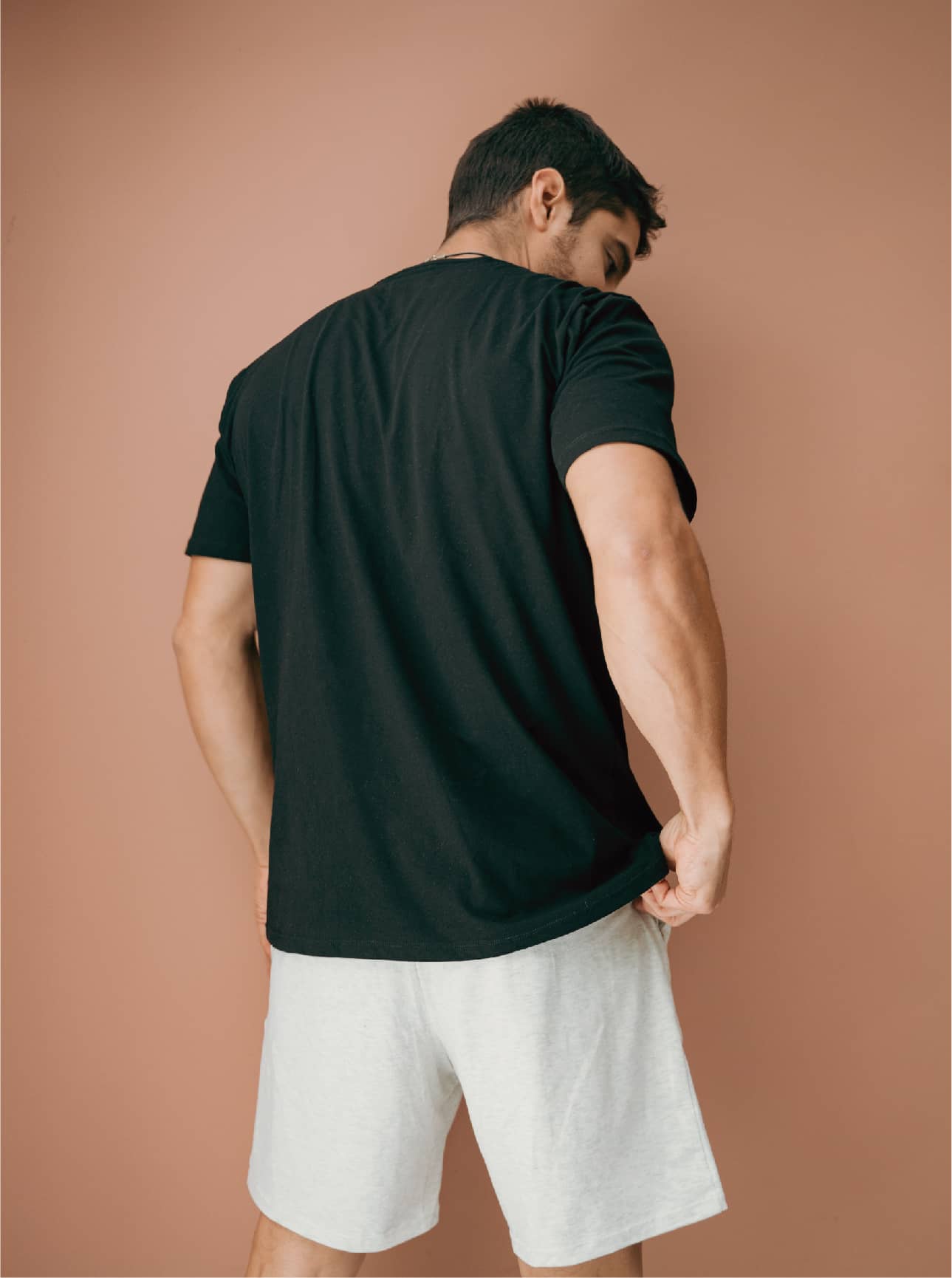 Pijama Pantaloneta Hombre Ivory
