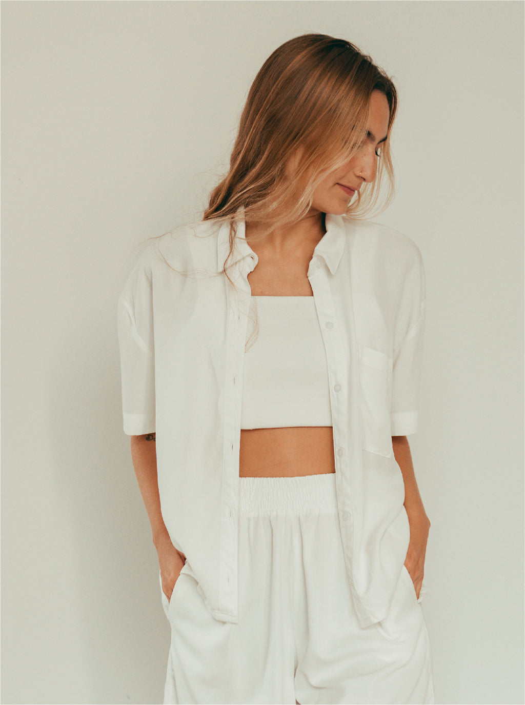Shirt Breezy Manga Corta - Creamy