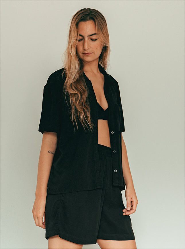 Shirt Breezy Manga Corta - Black