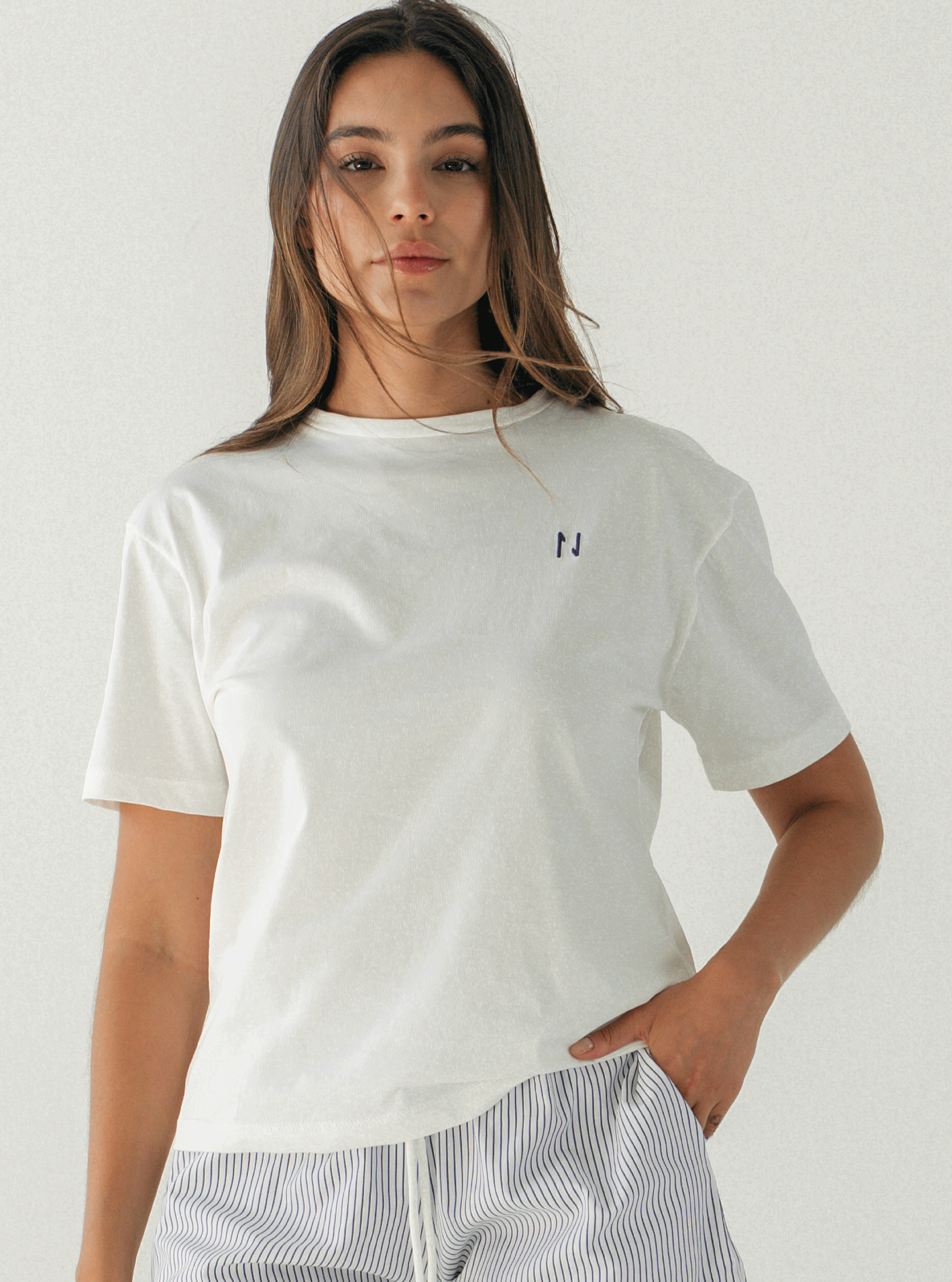 Cotton Tee Mujer - Marfil