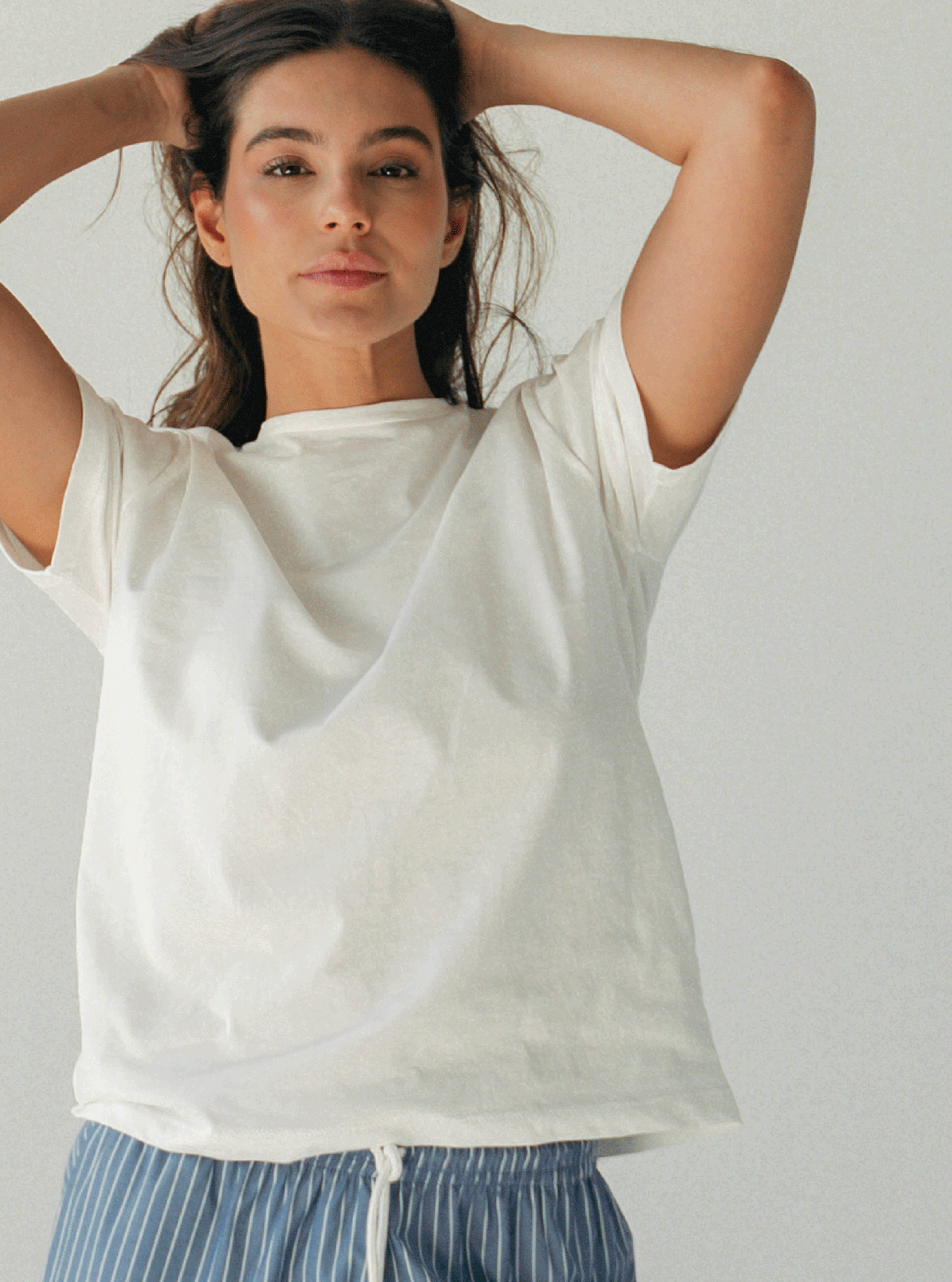 Cotton Tee Mujer - Marfil