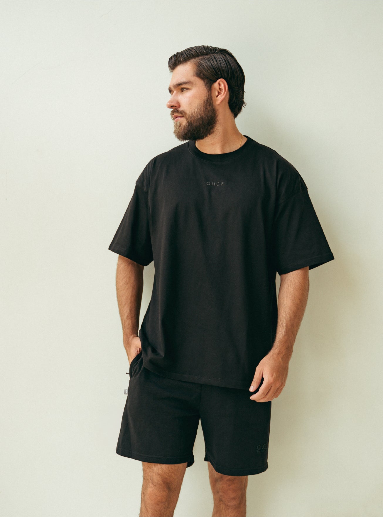 Camiseta Oversize Unisex - Black Solid