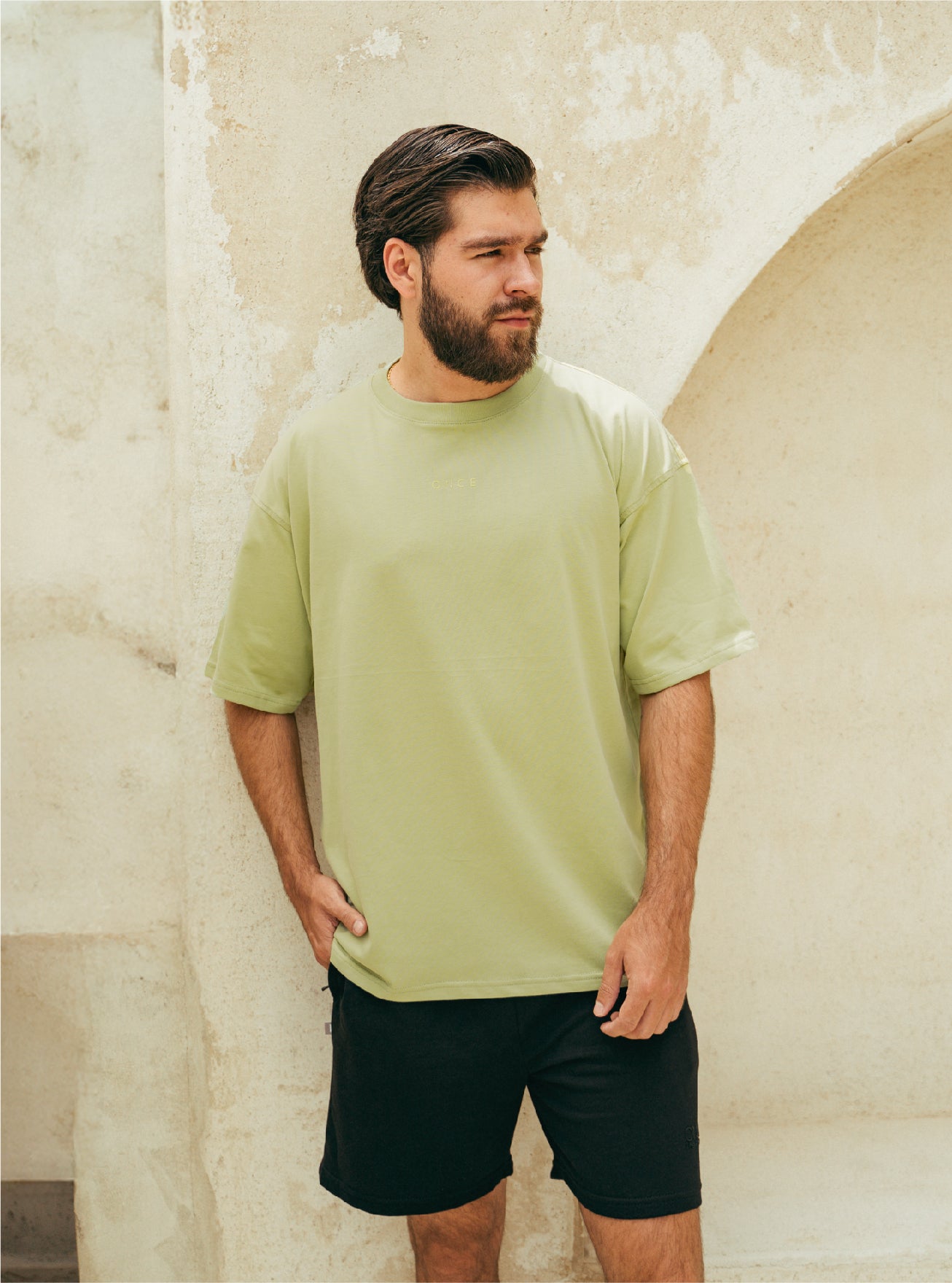 Camiseta Oversize Unisex - Matcha Solid