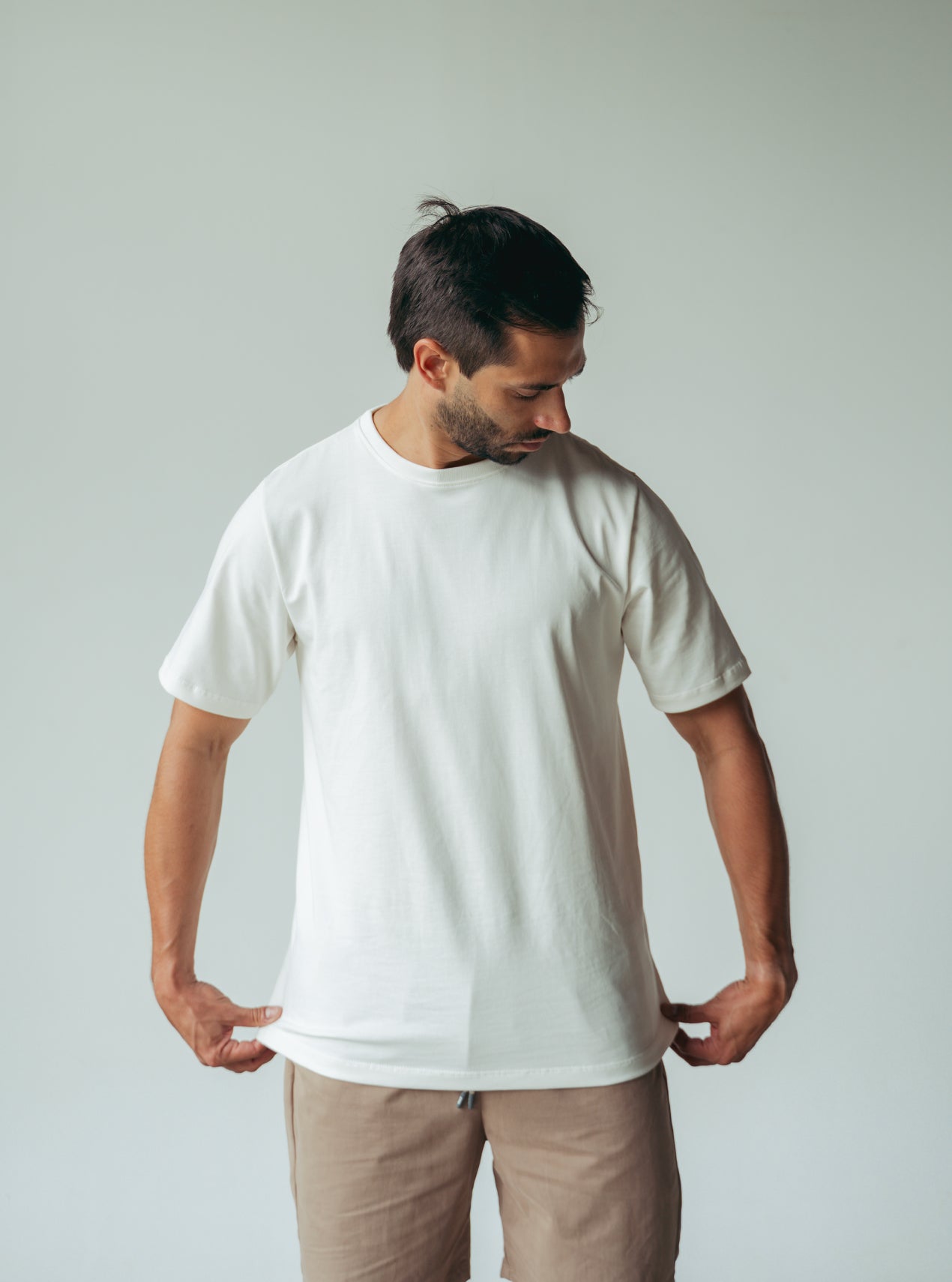 Camiseta Hombre Regular Fit - Marfil