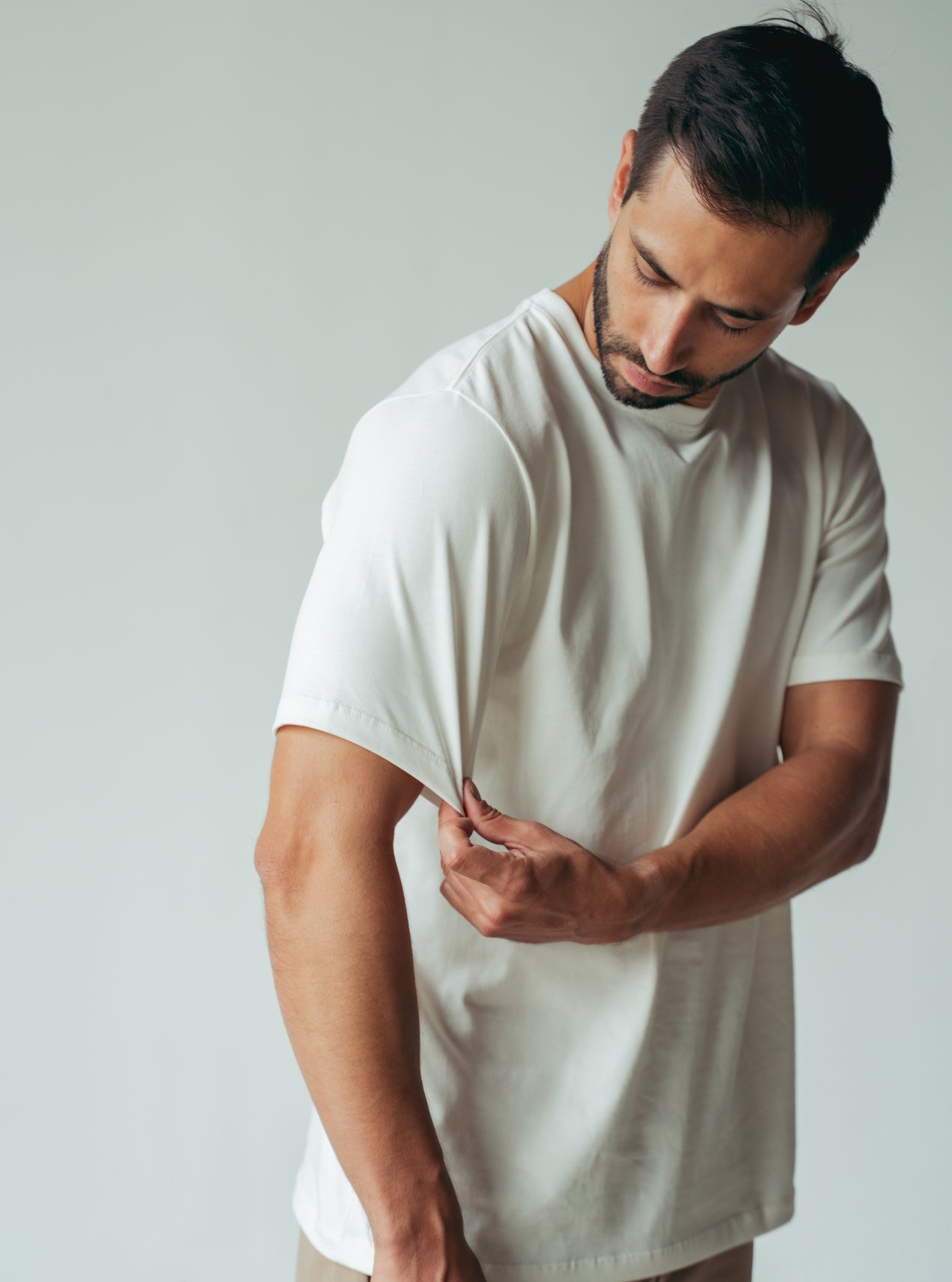 Camiseta Hombre Regular Fit - Marfil