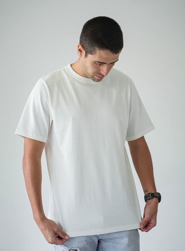 Camiseta Hombre Regular Fit - Marfil