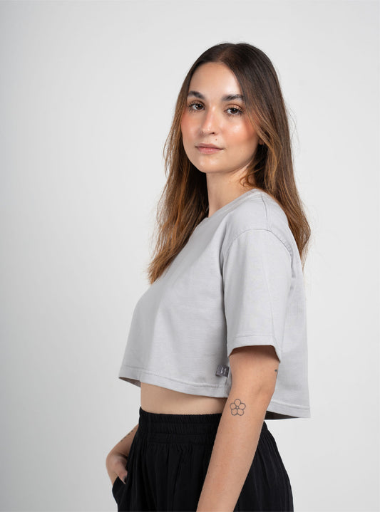 T-shirt Crop Grey