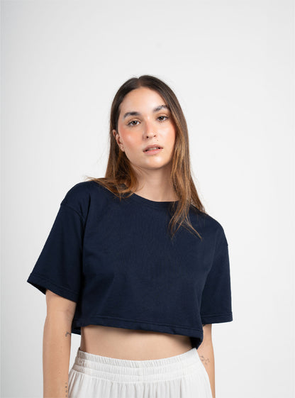 T-shirt Crop Navy