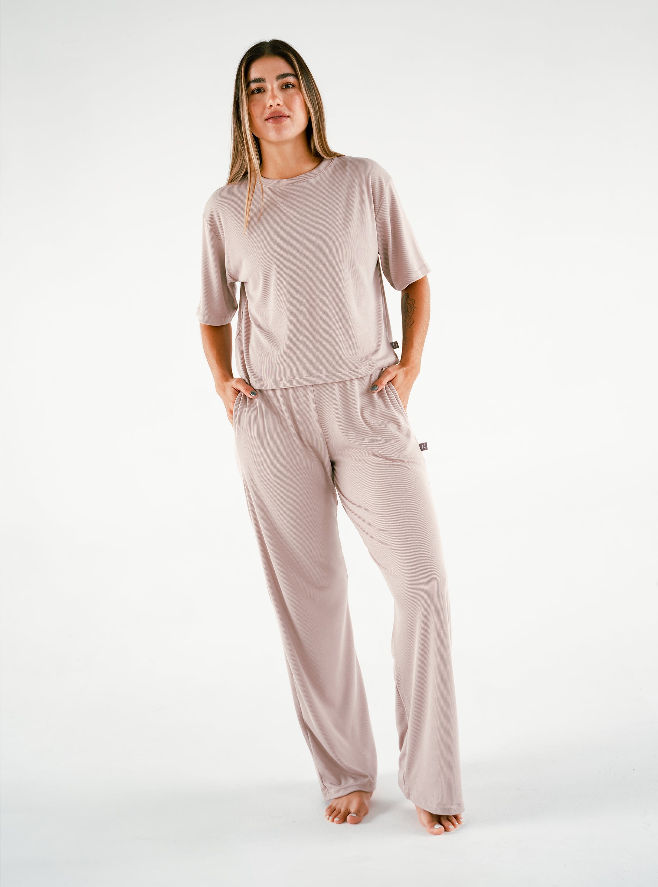 Cozy Rib Set - Latte