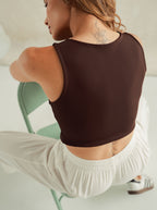 Crop top Soft - Mocca