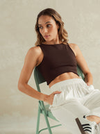 Crop top Soft - Mocca