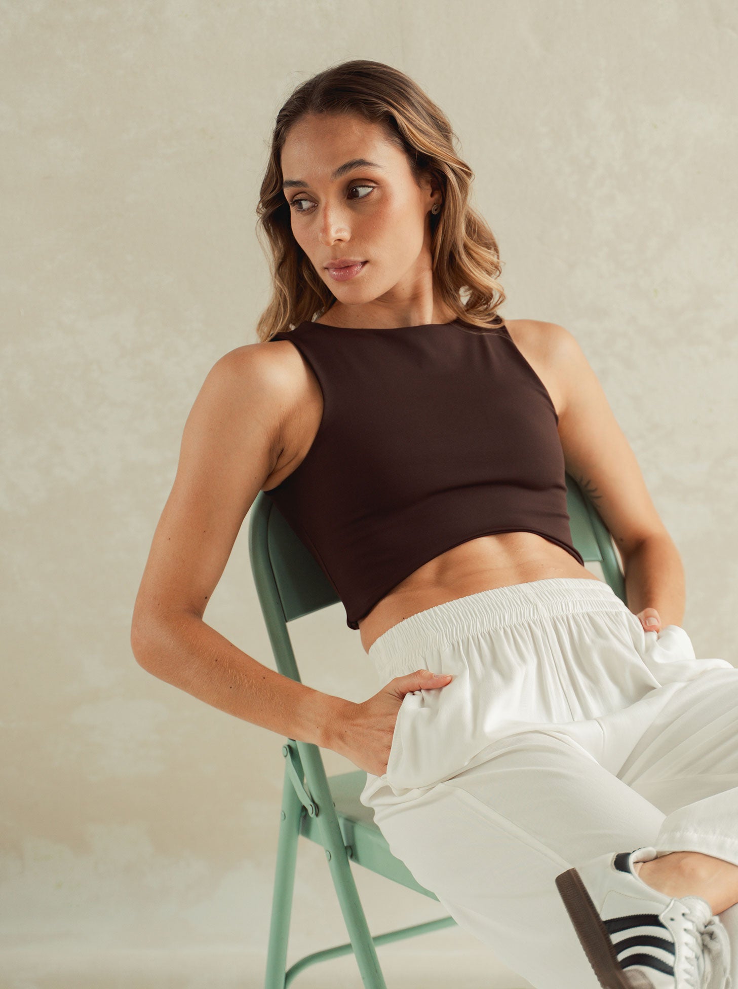 Crop top Soft - Mocca