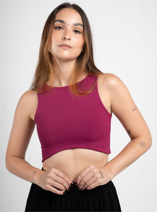 Crop top Soft - Wine