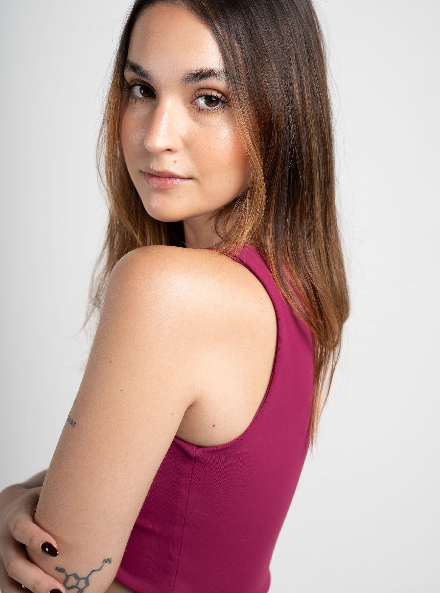 Crop top Soft - Wine