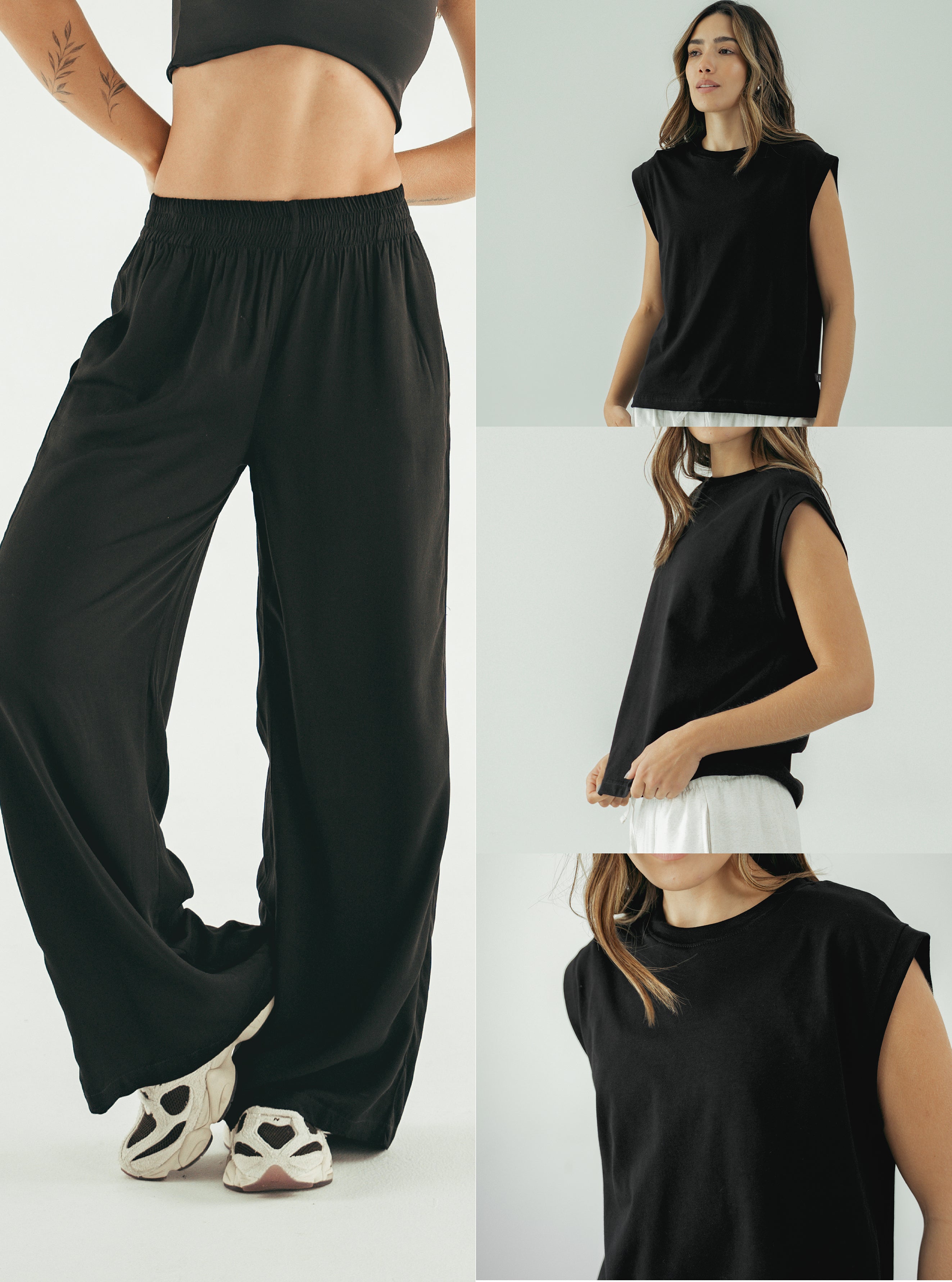 Pack Palazzo Black + Muscle Tee