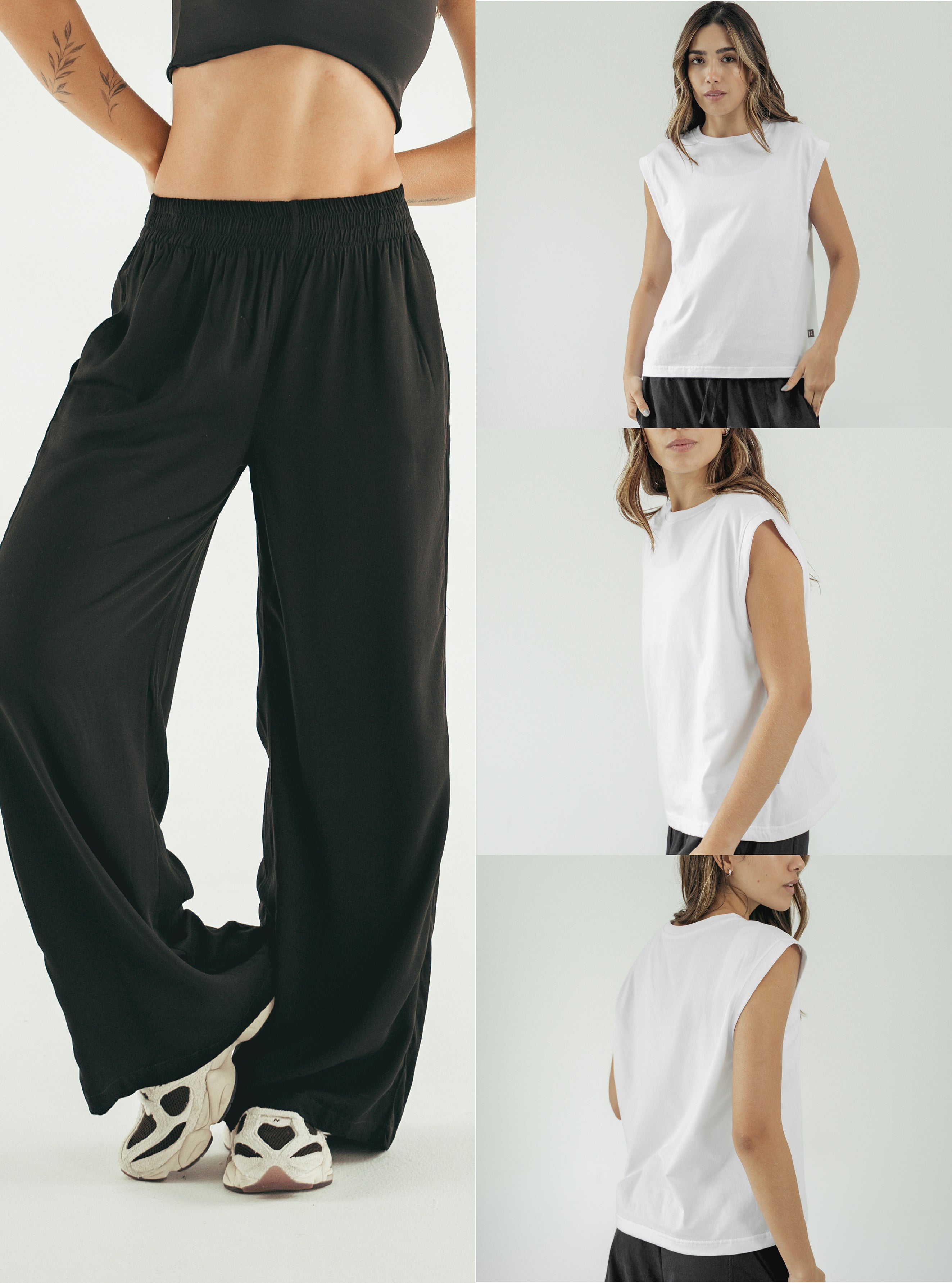 Pack Palazzo Black + Muscle Tee