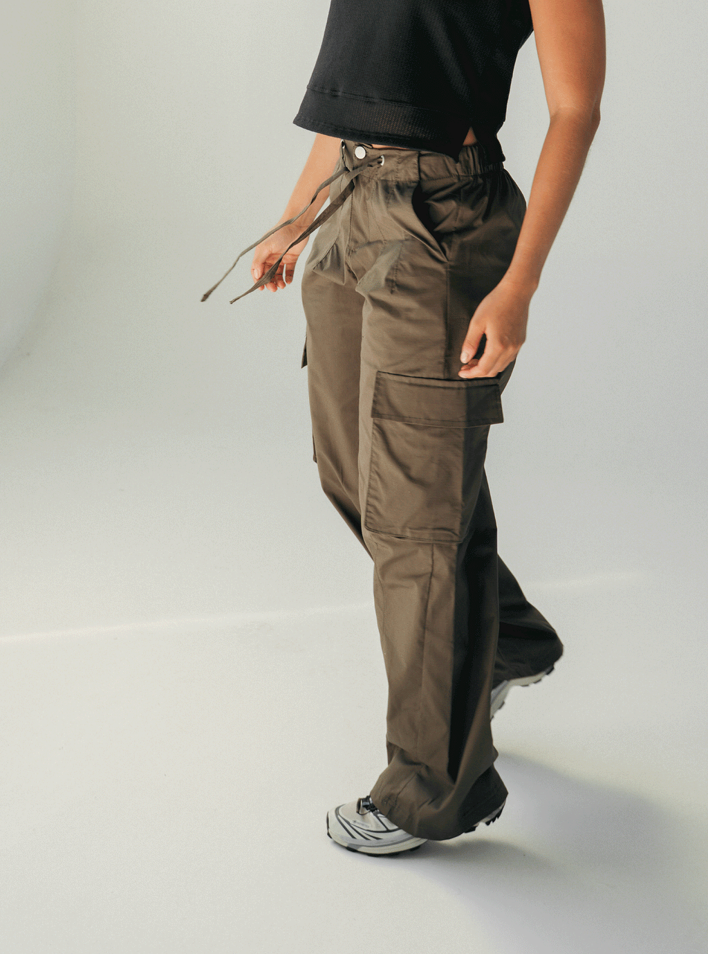 Pantalon Wide Cargo Militar