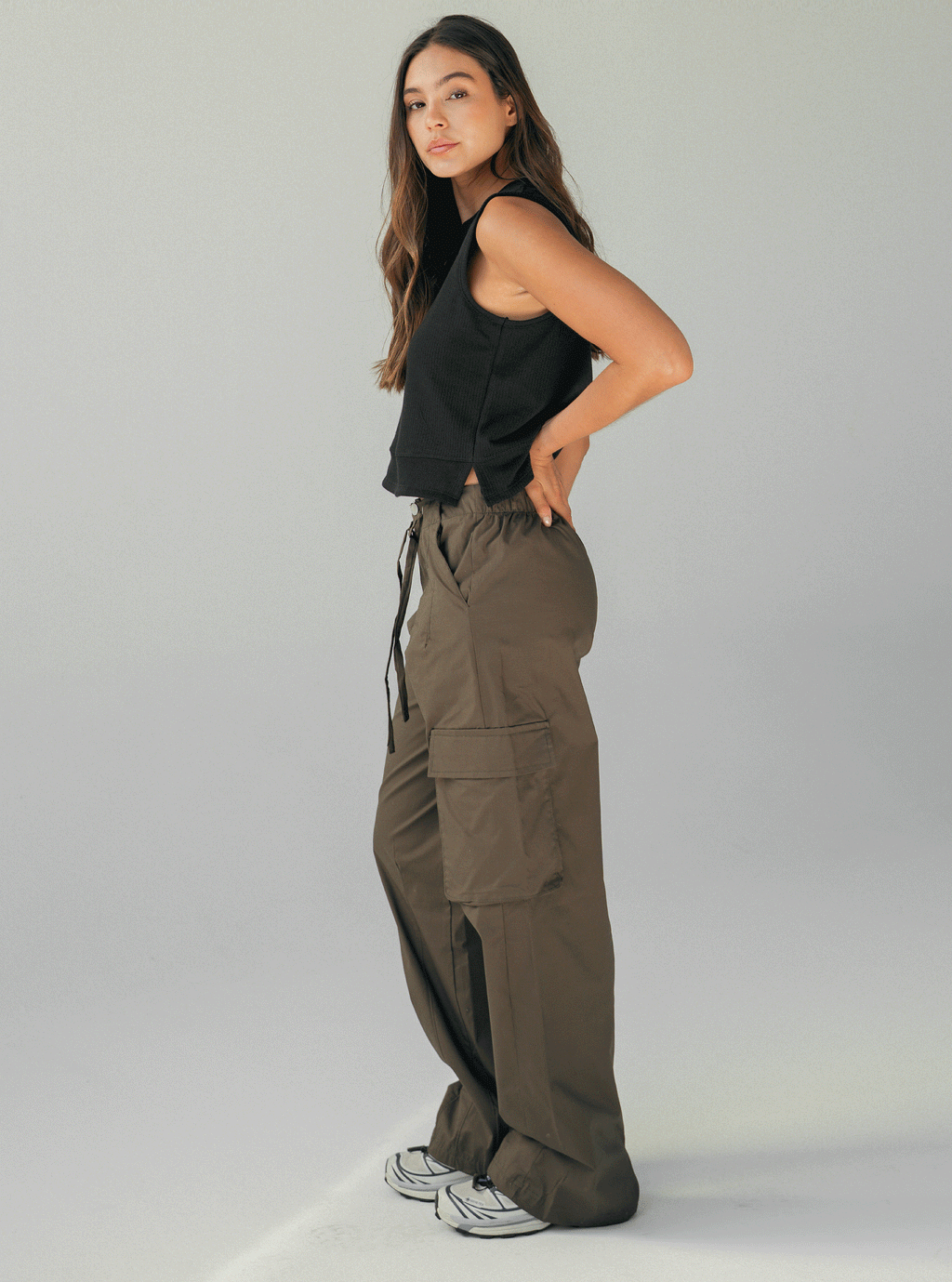 Pantalon Wide Cargo Militar