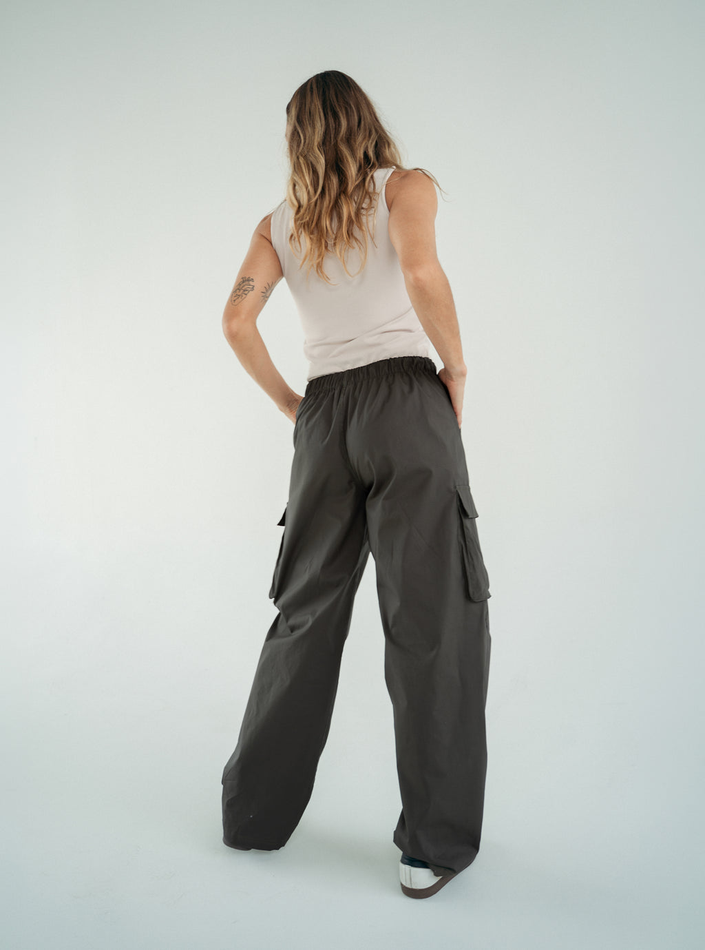 Pantalon Wide Cargo Militar