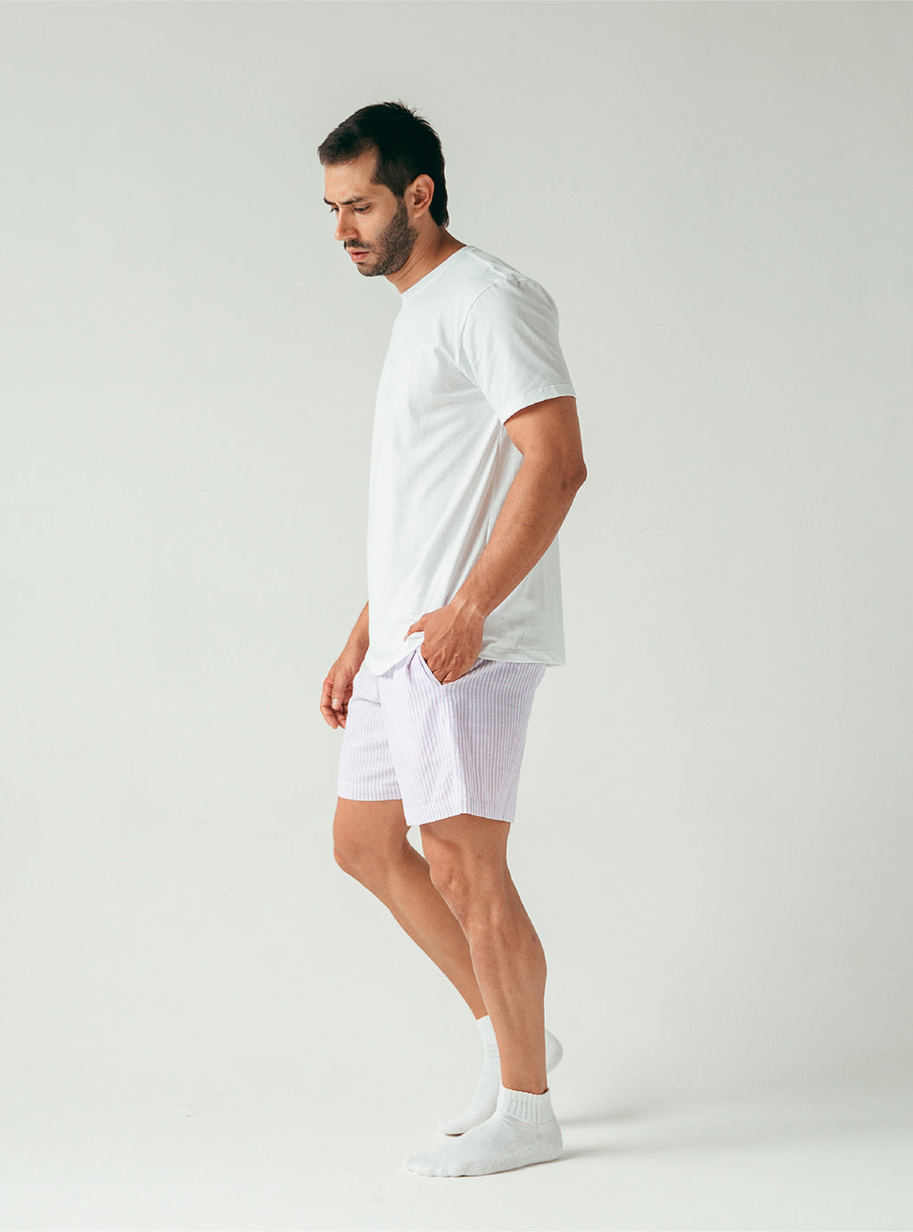 Pantaloneta Resort Rayas - Almond
