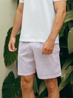 Pijama Pantaloneta Resort Rayas - Rose