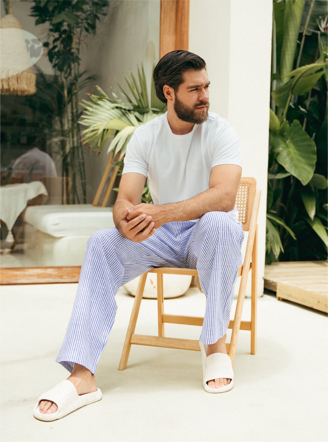 Pantalon Hombre Resort Rayas - Navy