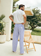 Pantalon Hombre Resort Rayas - Navy
