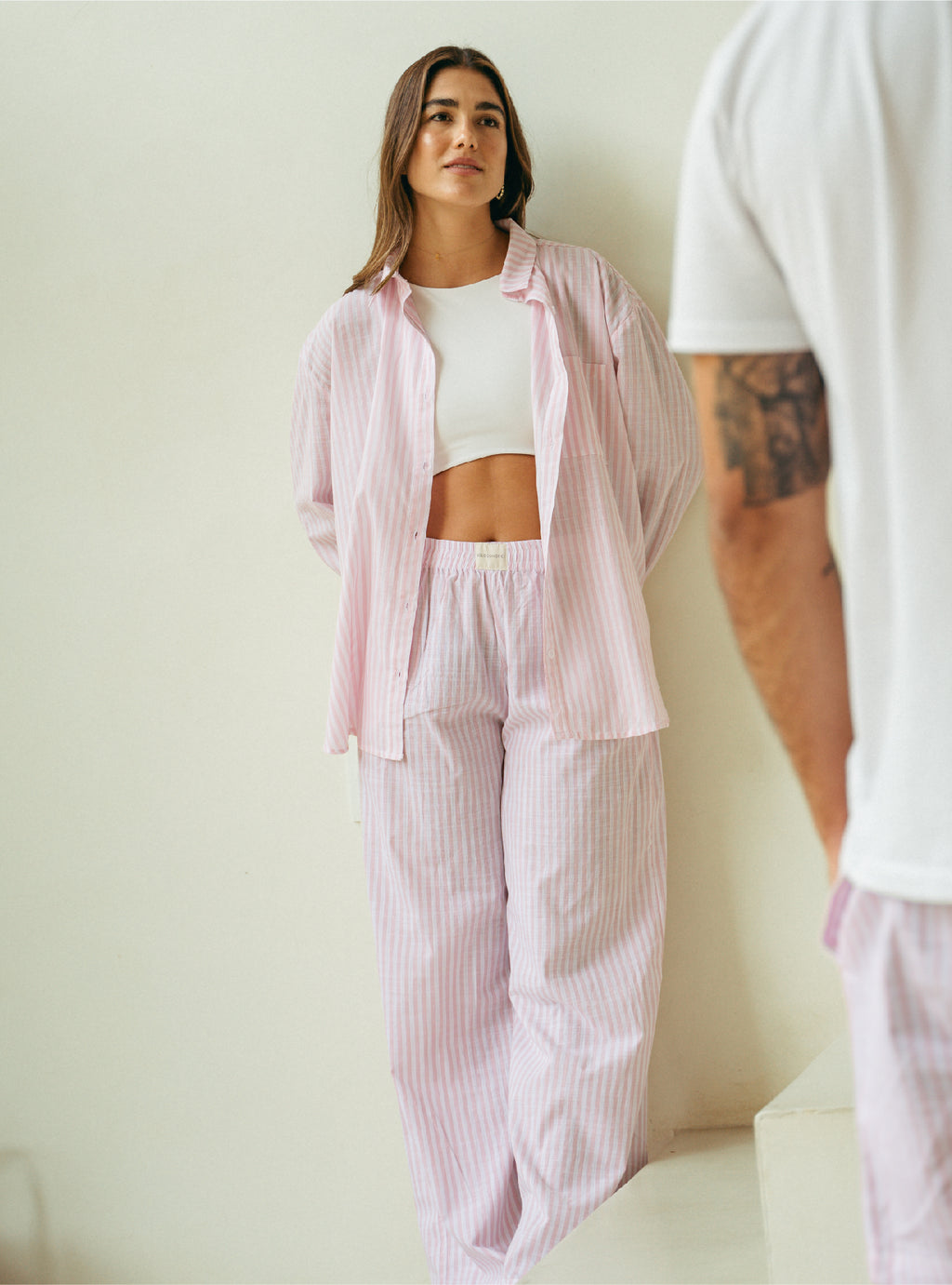 Pantalon Mujer Resort Rayas - Rose