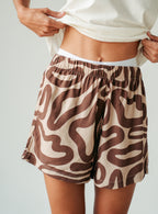 Pijama Short Mujer Brown