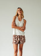 Pijama Short Mujer Brown