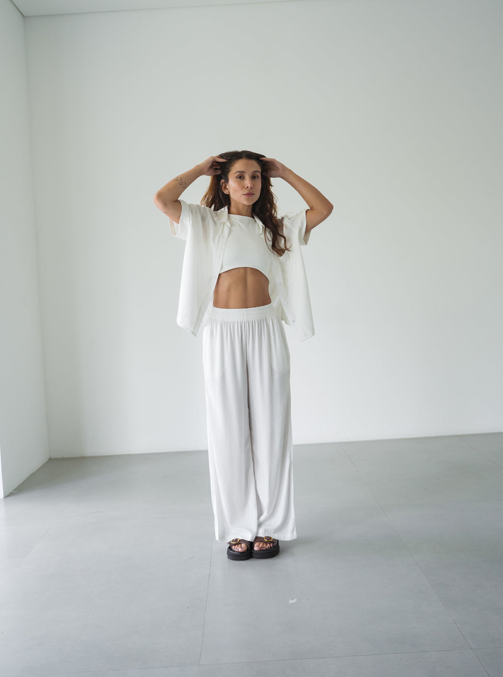 Set Breezy Creamy Palazzo