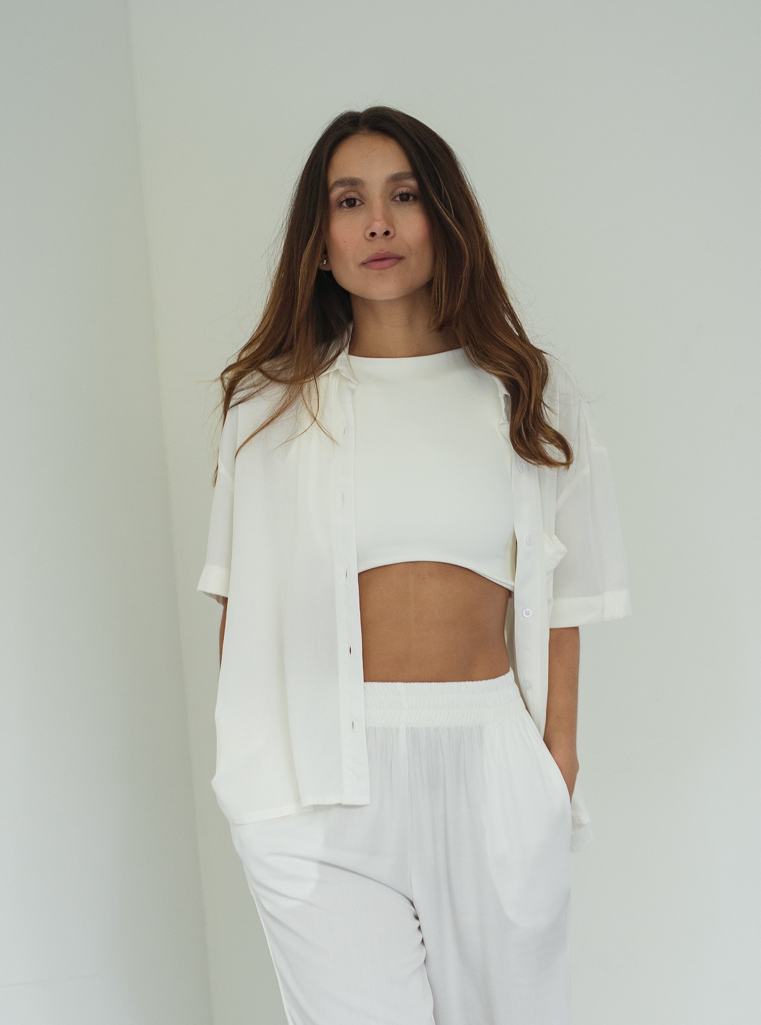 Shirt Breezy Manga Corta - Creamy