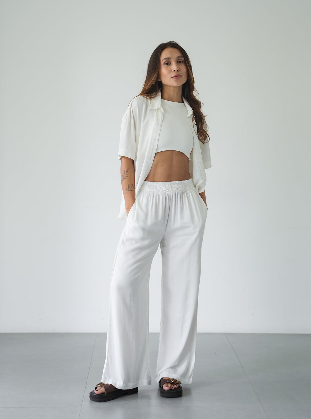 Set Breezy Creamy Palazzo