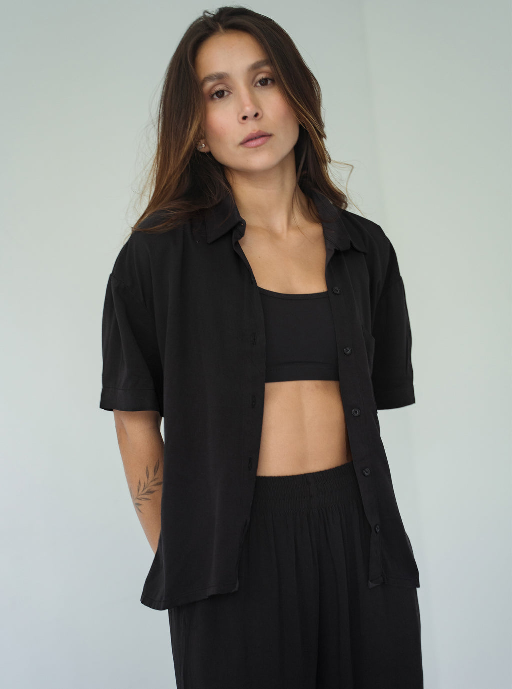 Shirt Breezy Manga Corta - Black