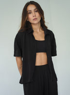 Shirt Breezy Manga Corta - Black