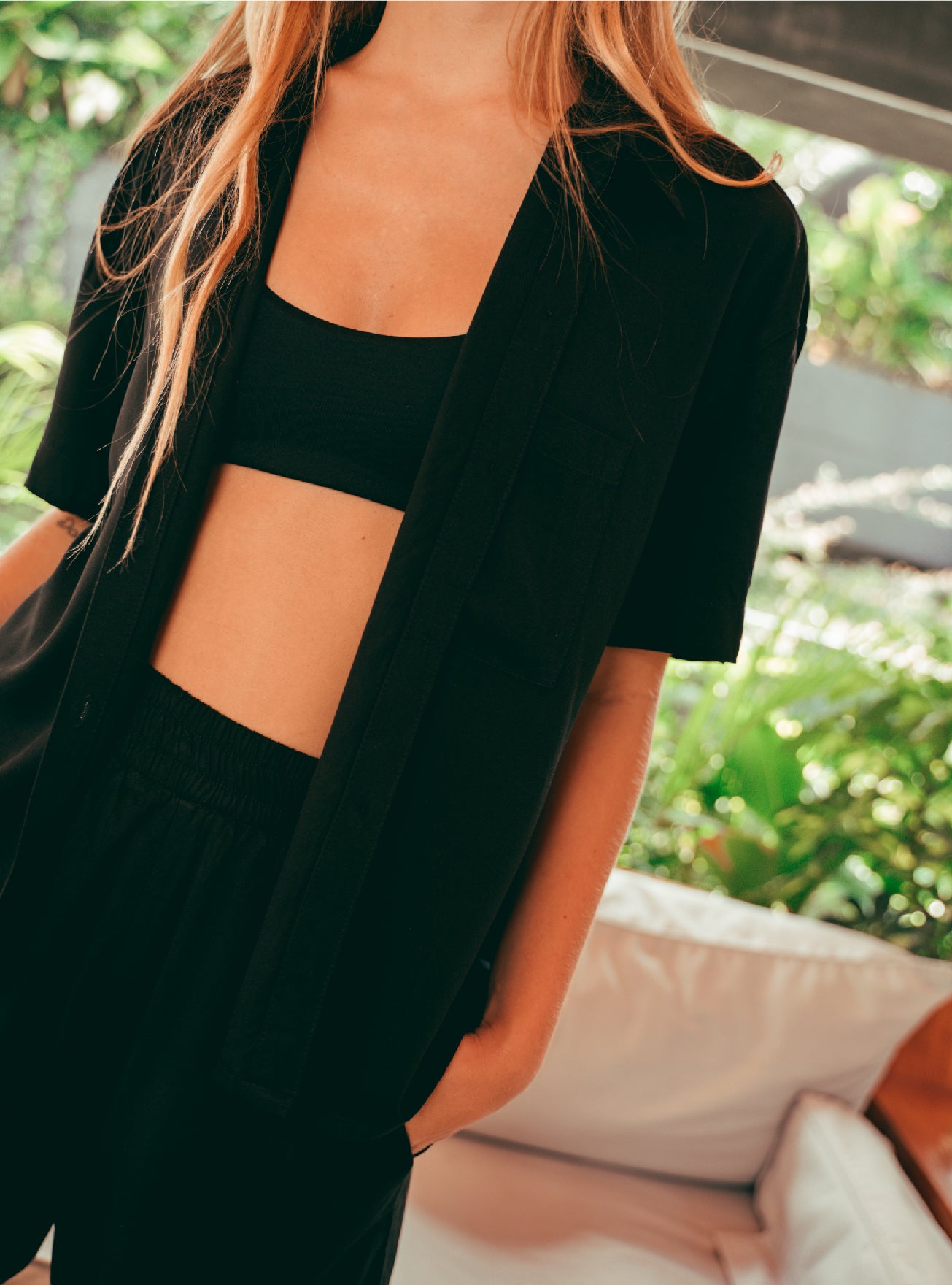 Set Breezy Black Short