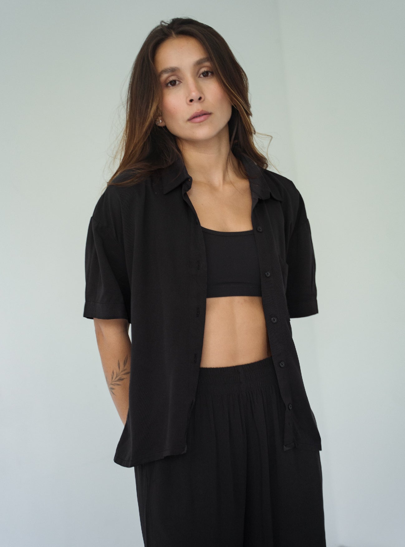 Set Breezy Black Palazzo