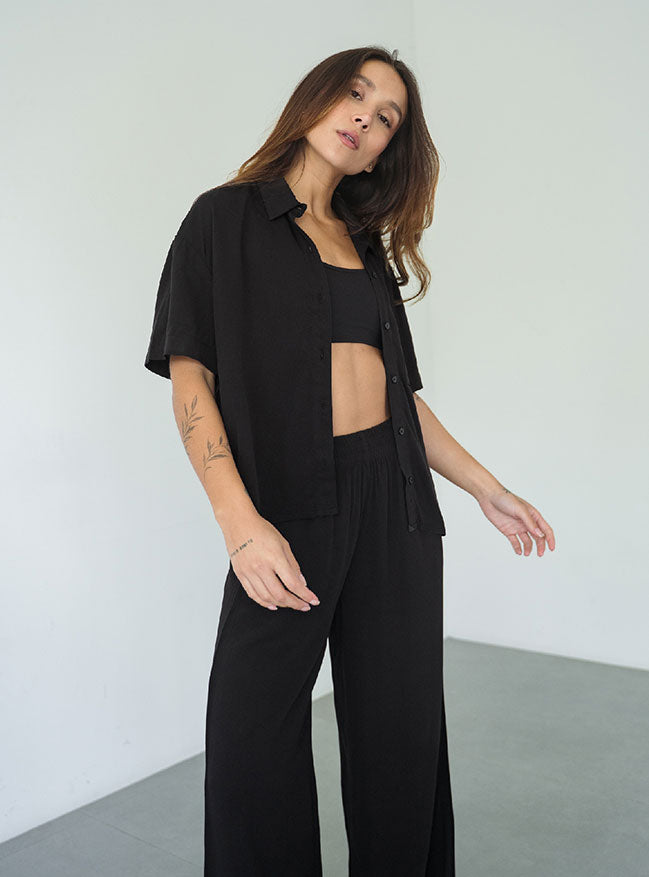 Shirt Breezy Manga Corta - Black