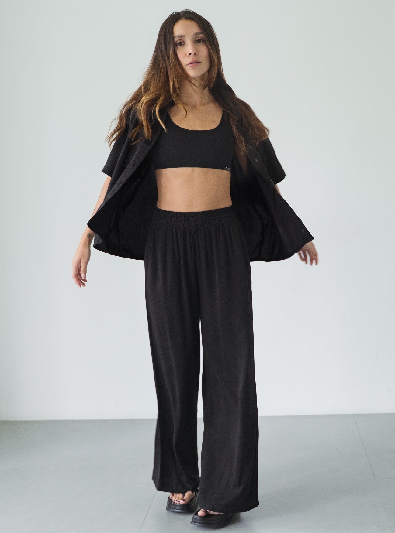 Set Breezy Black Palazzo