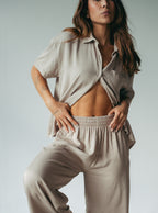 Shirt Breezy Manga Corta - New Coffee