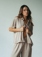 Shirt Breezy Manga Corta - New Coffee