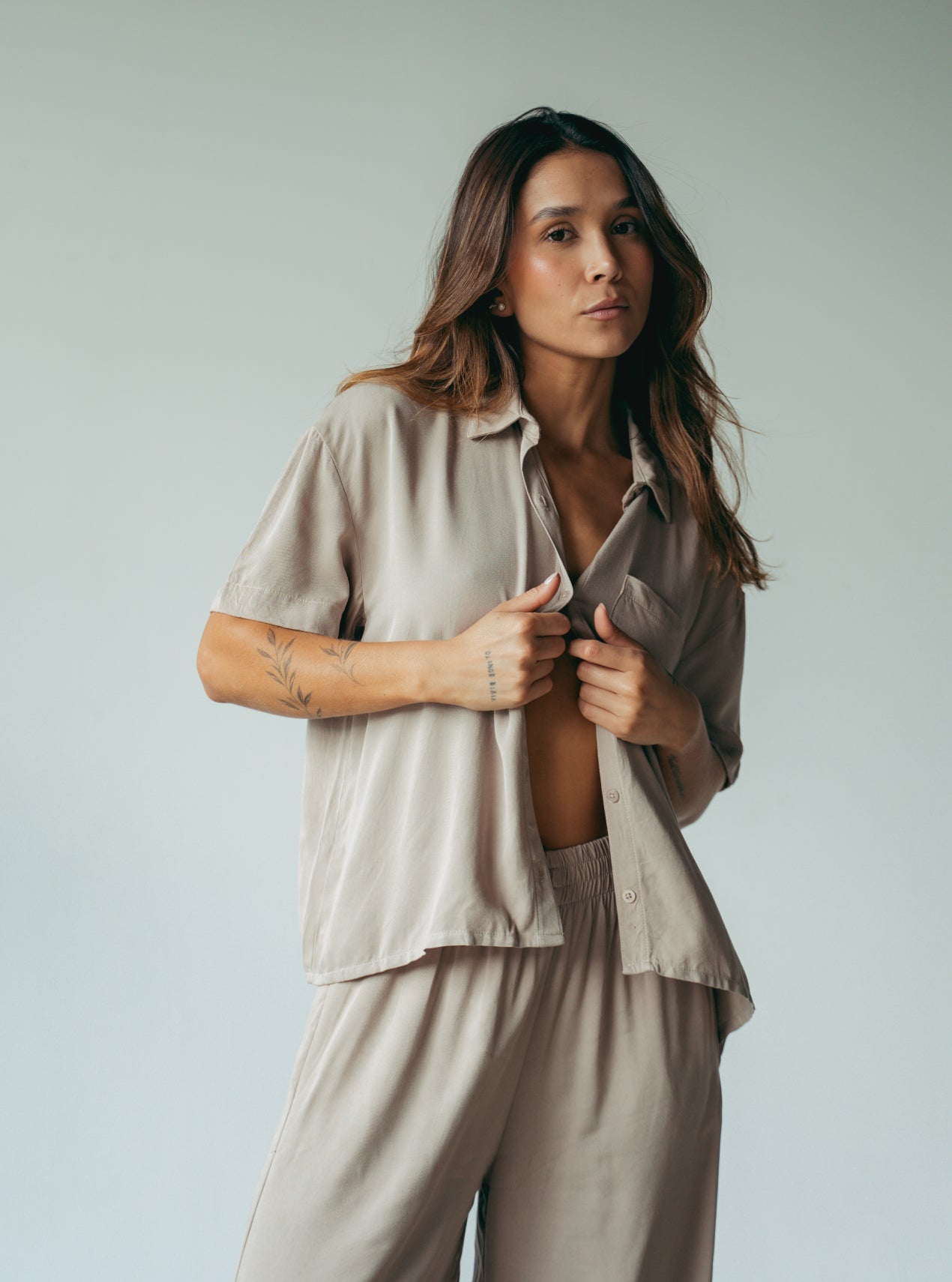 Shirt Breezy Manga Corta - New Coffee